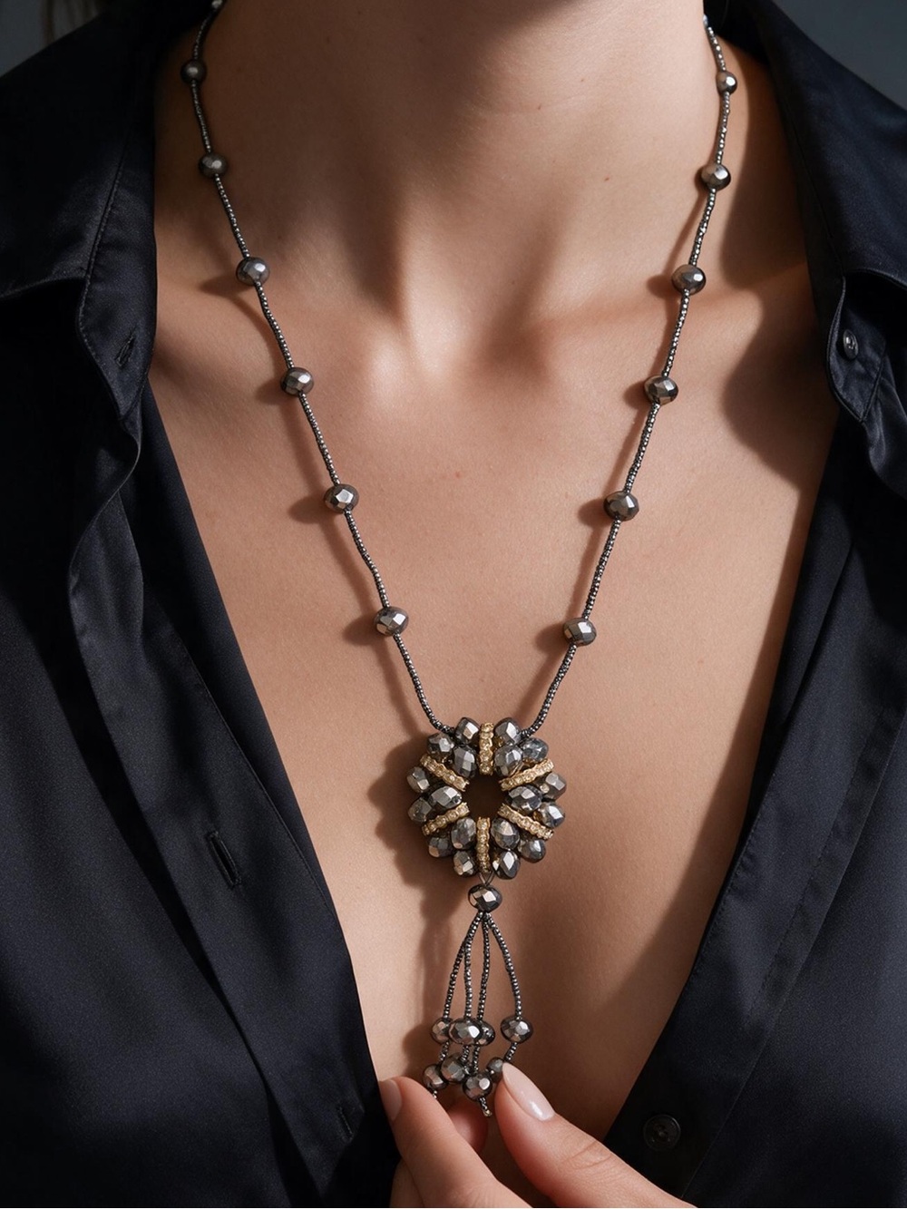 Vintage Runway Statement Necklace - Unsigned Jose & Maria Barrera Attribution - - Picture 13 of 16